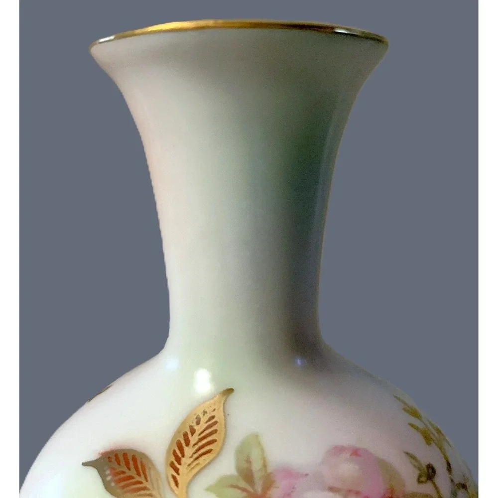 Antique Petite Cabinet Vase - Wild Rose - Bavaria Schumann Arzberg Germany